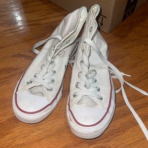 Women’s size 8 white high top converse
